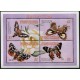 FLORES MARIPOSAS GRENADA CARRIACOU HOJA BLOQUE ESPECIAL NUEVA MINT